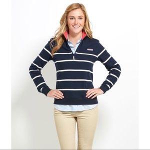 Vineyard Vines Women's Striped Shep Shirt- Navy